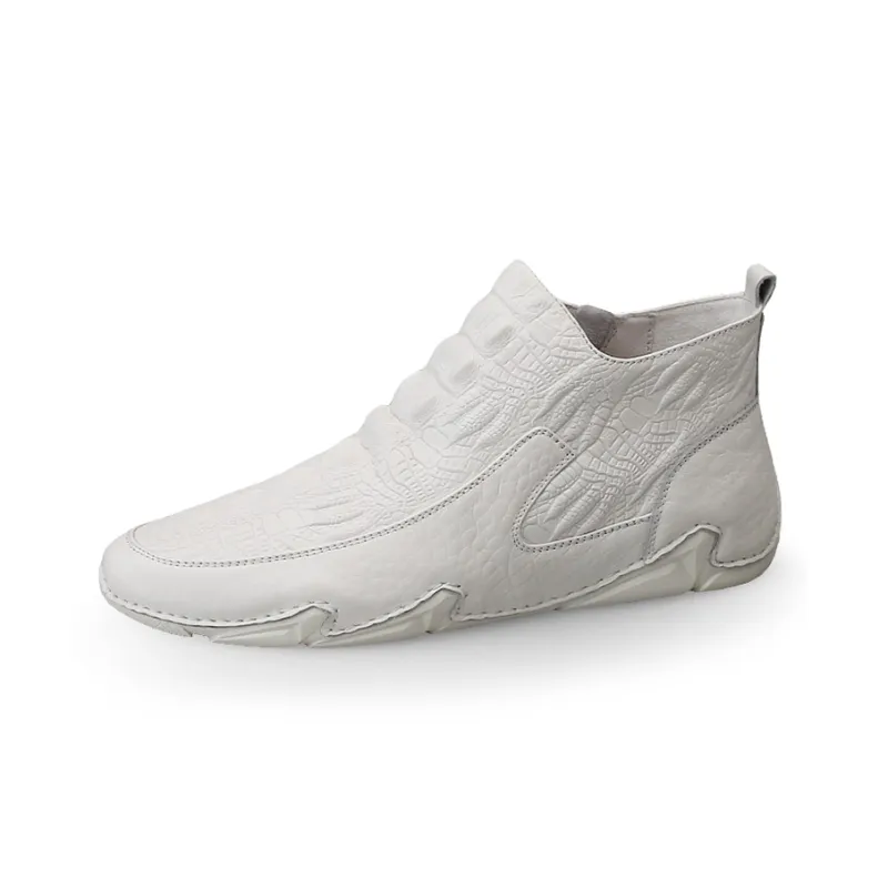 BECK Men's Casual Shoes Men High Top White/Black-1