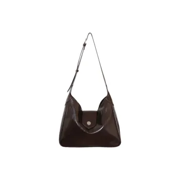 NOMK PU Shoulder Bag, Crossbody Bag, Tote Bag Women's Black/Dark Brown