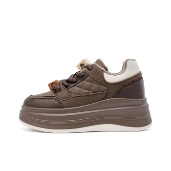 EBLAN Low Top Skateboard Shoes Women's Coffee