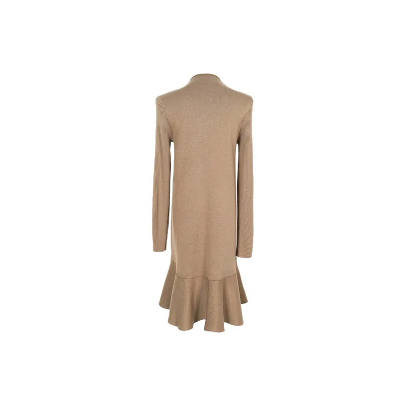 MISSSHINE Long Sleeved Dresses Women's Khaki-1