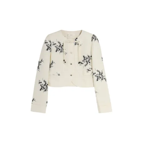 SETIROM Cropped Coats Women's Off White