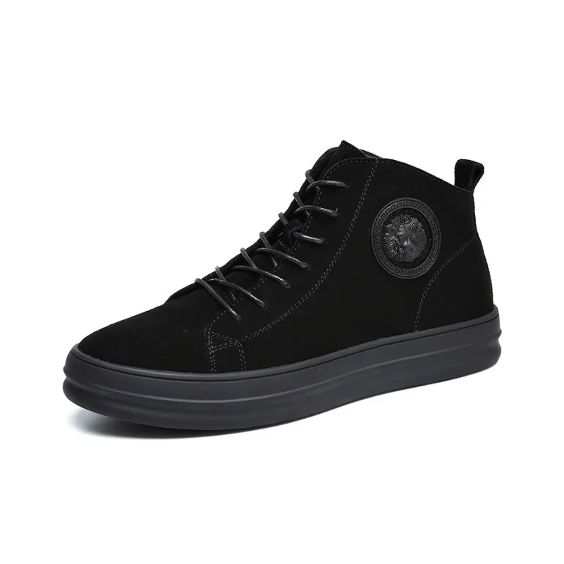 YEDANI Mid-Top Skateboard Shoes Men's Black-6