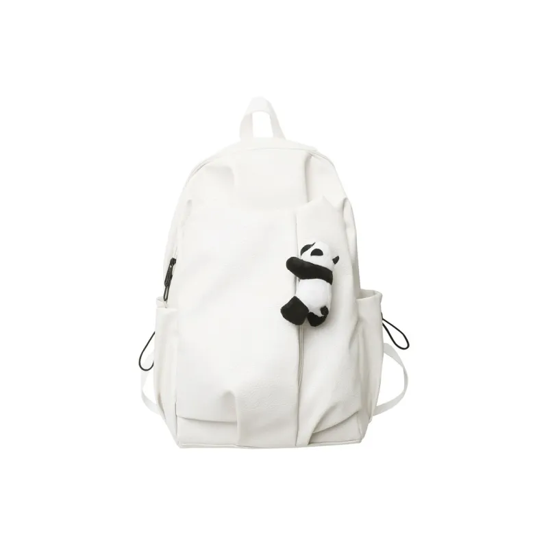 SURELAPTOP PU Backpack Portable Laptop Bag Backpack Unisex Black/White/Gray-4