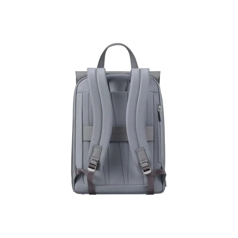 SAMSONITE Recyclable PET Material Laptop Backpack Women's Silver Gray-4