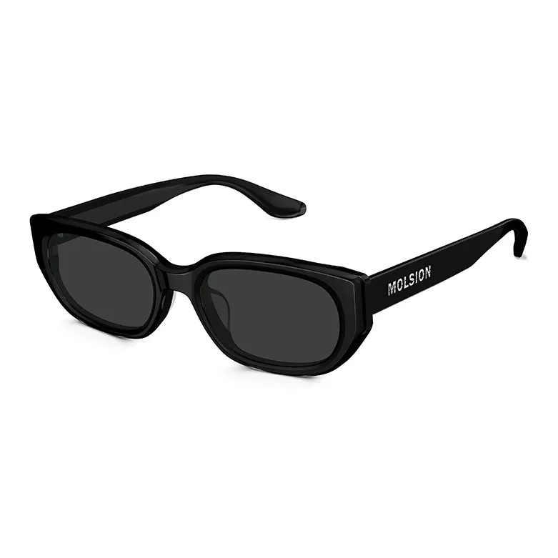 MOLSION Plate Frame Irregular Shape Sunglasses Unisex Tea Brown Lens-3
