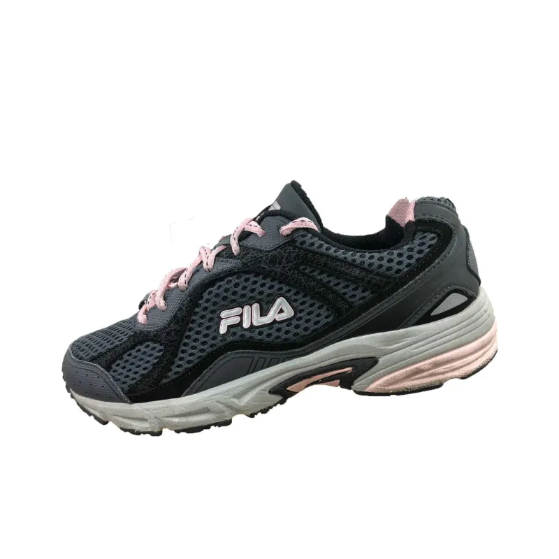 FILA Wear resistant And Lightweight Low Top Casual Running Shoes Women's Gray-0