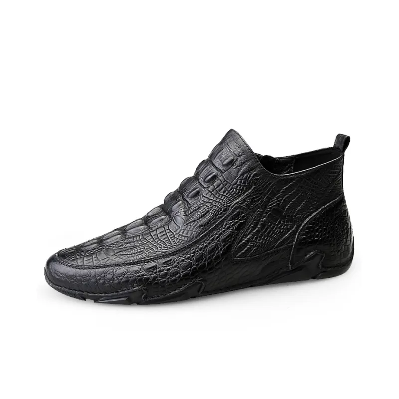 BECK Men's Casual Shoes Men High Top White/Black-5