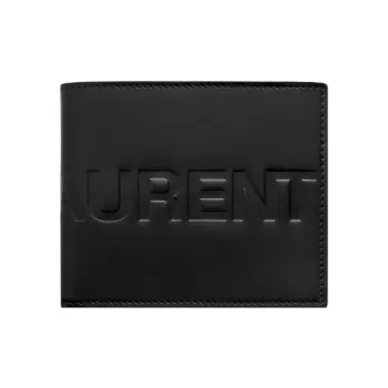 SAINT LAURENT East/West Calfskin Wallet Men's Black