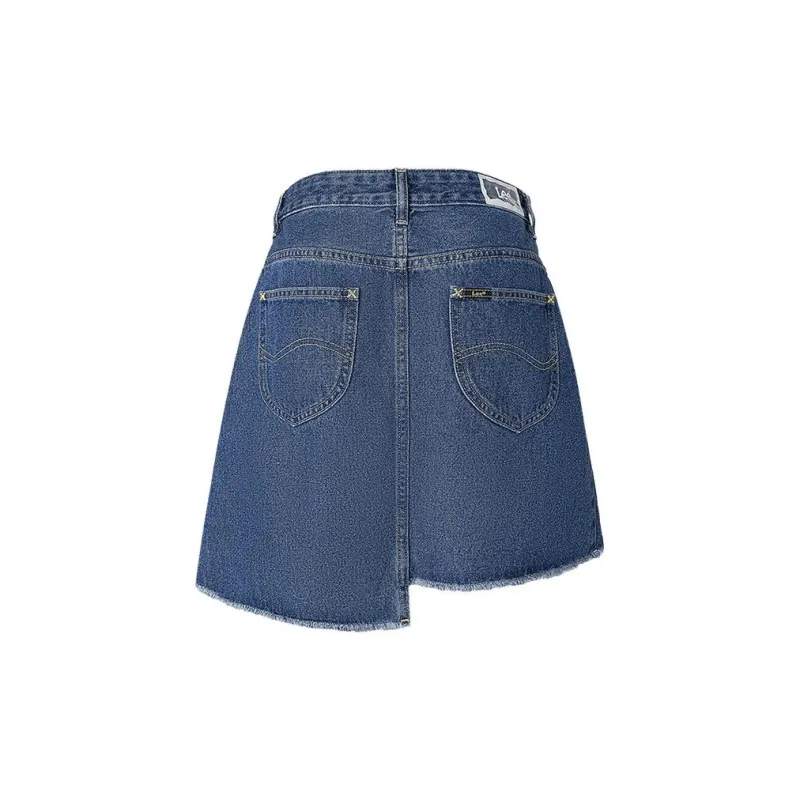 Lee Denim Short Skirts Women's Blue-1