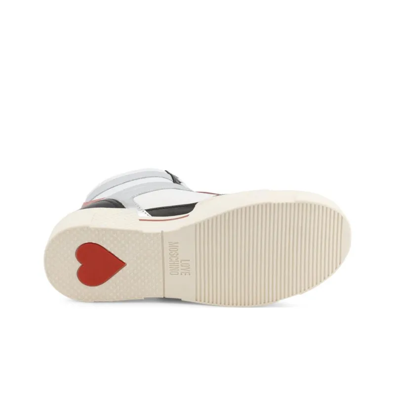 LOVE MOSCHINO Skateboard Shoes Women's High Top Black-4