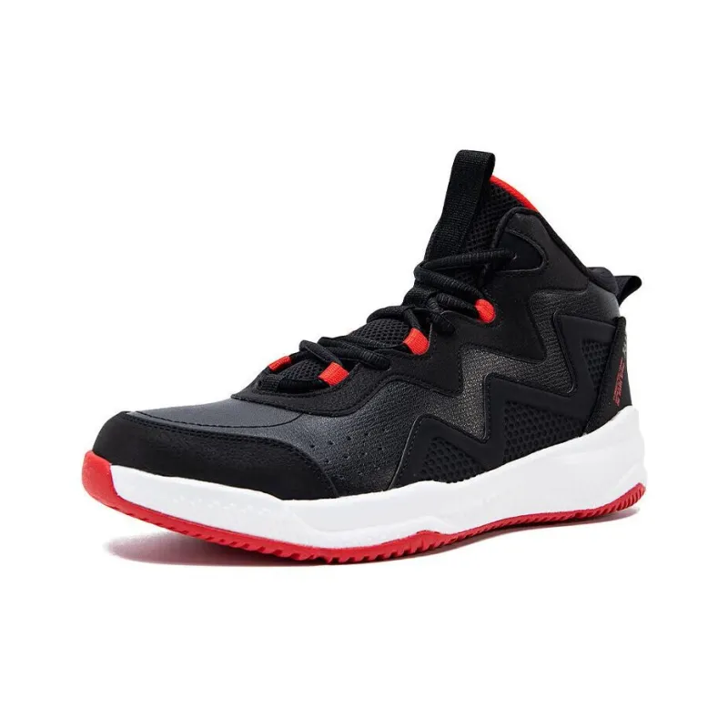 361° Abrasion Resistant Rebound High Top Basketball Shoes Men's Black-1