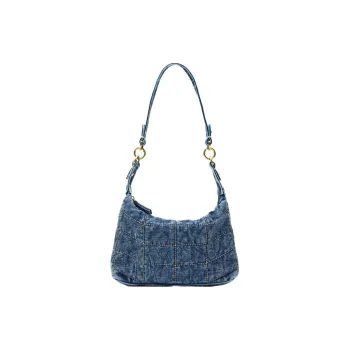 ZARA Denim Shoulder Bag Crossbody Bag Women's Blue Denim