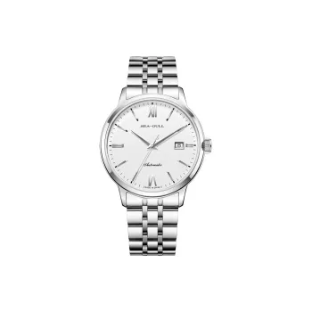 Sea Gull National Collection Automatic Mechanical Movement Steel Strap Watch Men's Watches White Dial
