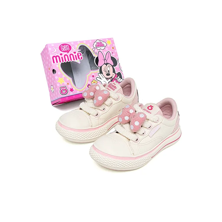 Disney x OLD ORDER Chunky Shoes Low Top Canvas Shoes Unisex Pink White-5