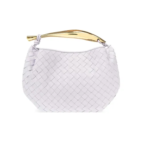 Bottega Veneta Lambskin Handbag Small Size Women's Light Purple