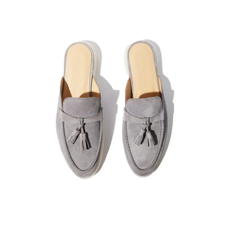 SCAROSSO Lucrezia Tassel Detailed Slip On Mules Women's-4