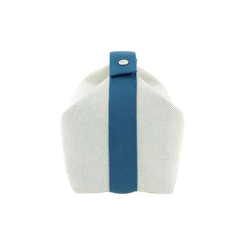 HERMES Bride a Brac Canvas Canvas Bag Lunch Boxes With Storage Unisex Blue-3