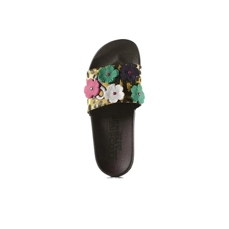 Adidas Adilette Jeremy Scott Leopard Floral 'Brown Yellow'-3