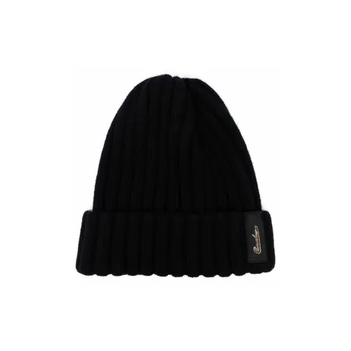 Borsalino Logo Cashmere Beanie Hat