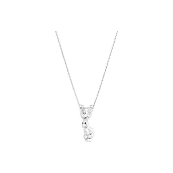 Swarovski Disney Rhodium Plated Necklaces Women's Silver