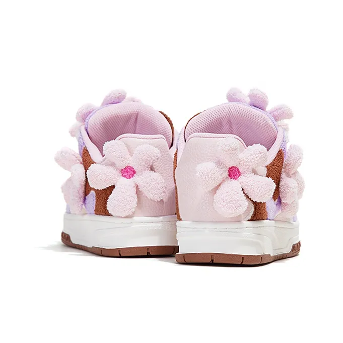 FY SPR Blossom Collection Low Top Skateboard Shoes Women's Pink Purple-4