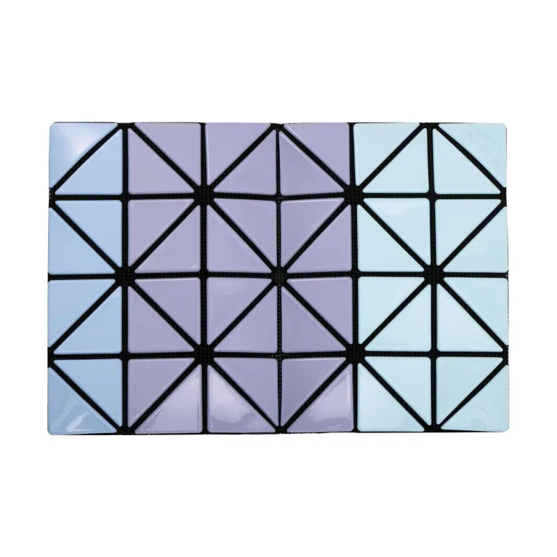 ISSEY MIYAKE Card Case Gloss Mi Polyester Card Holder Unisex Light Blue With Lavender Purple Accents-2