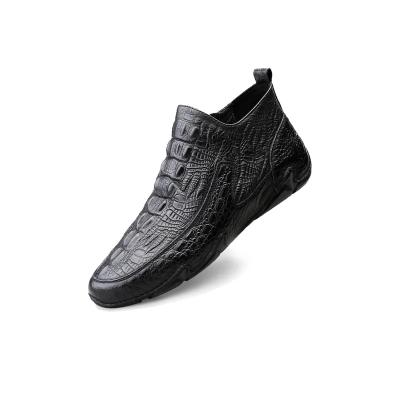 BECK Men's Casual Shoes Men High Top White/Black-6