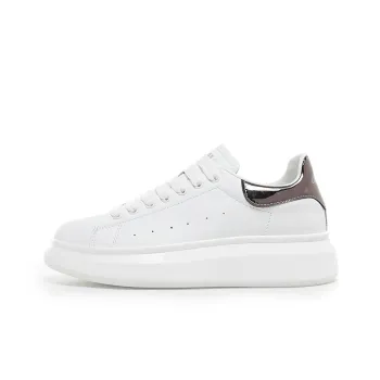 CEDAR HAN Skateboard Shoes Unisex Low Top White Silver/White Black