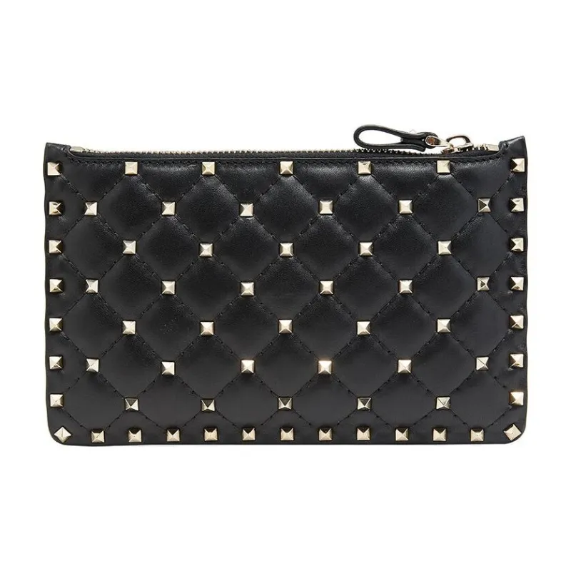 Valentino Sheepskin Shoulder Bag Crossbody Bag Regular Women's Black-2