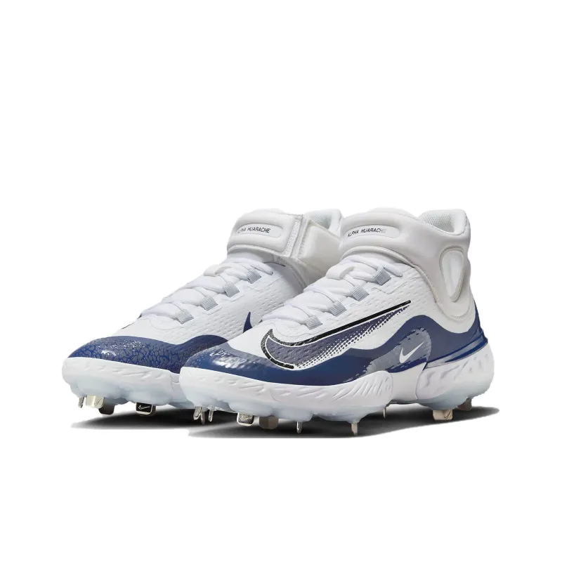 Nike Alpha Huarache Elite 4 Mid 'White Midnight Navy'-2