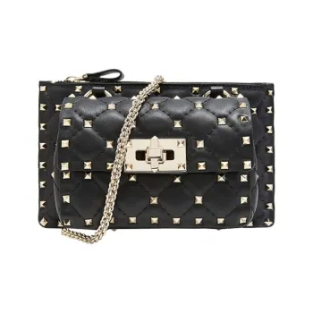 Valentino Sheepskin Shoulder Bag Crossbody Bag Regular Women's Black