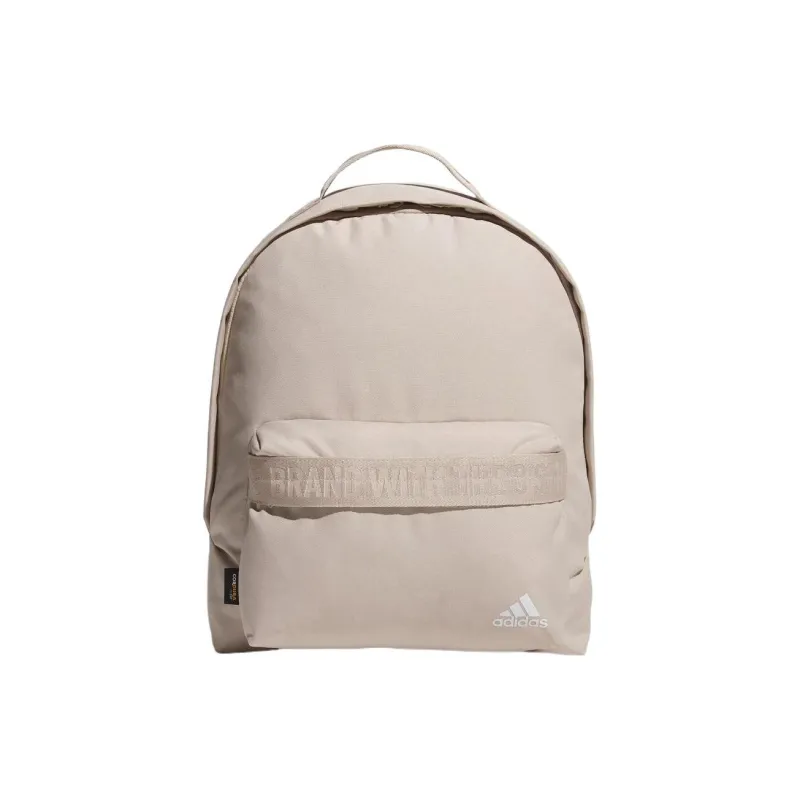 Adidas Recycled Polyester Material Backpack Regular Unisex Beige-0
