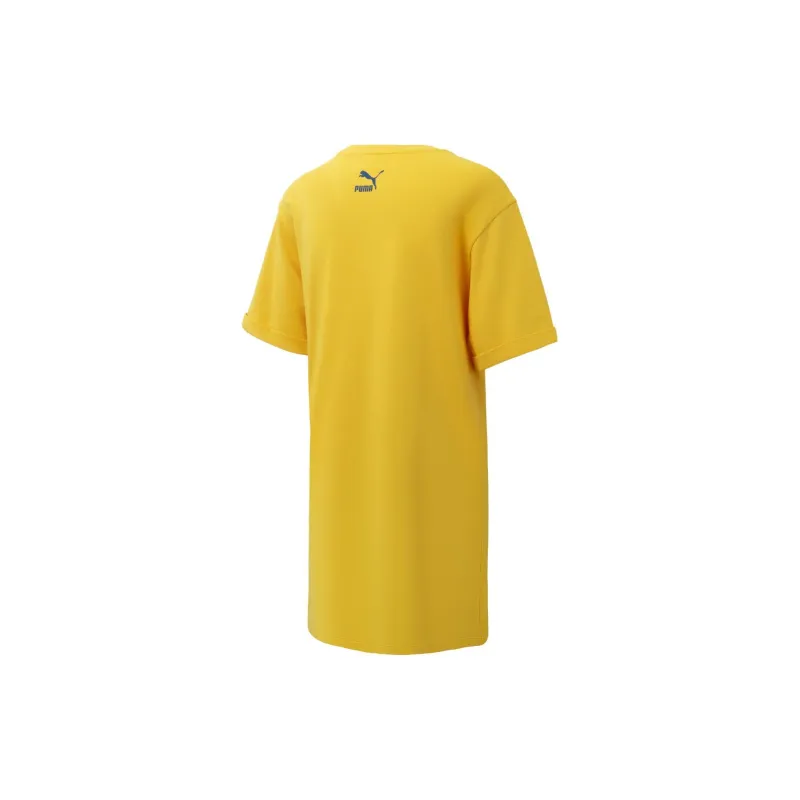 PUMA Short-Sleeved Dresses Women's Yellow-1
