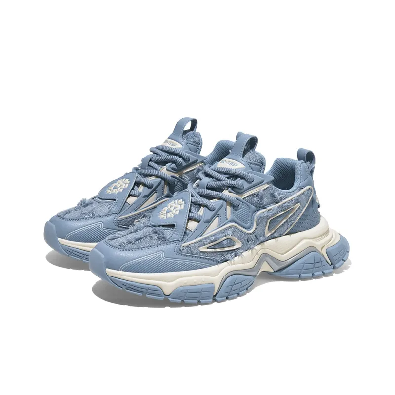 SK.TRIP Bow And Arrow 1 Cushioning Height Increasing Wear Resistant Low Top Chunky Sneakers Unisex Clear Azure Blue-3