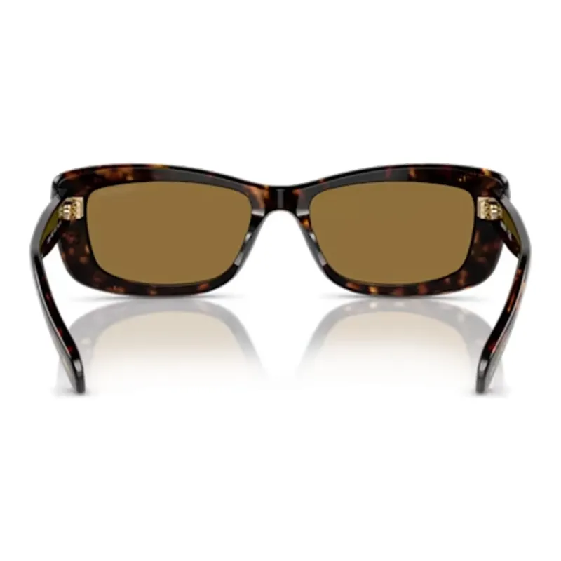 Swarovski Dextera Acetate Crystal Irregular Shape Sunglasses Women's Brown-4