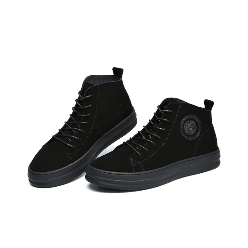 YEDANI Mid-Top Skateboard Shoes Men's Black-8