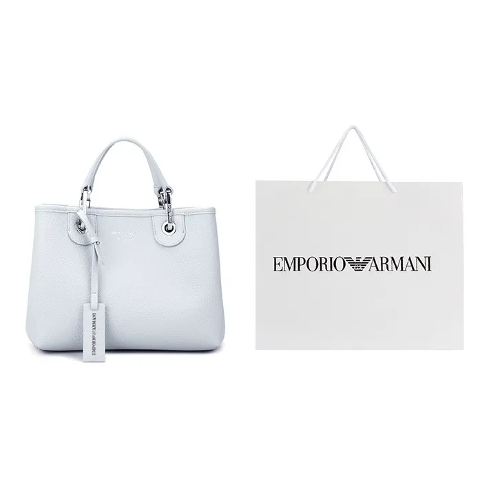 EMPORIO ARMANI MyEA Series Polyurethane Hobo Bag Handbag Women's Light Blue-5