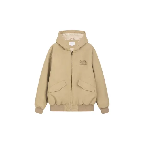 Bosieagender Puffer Jackets Unisex Light Khaki