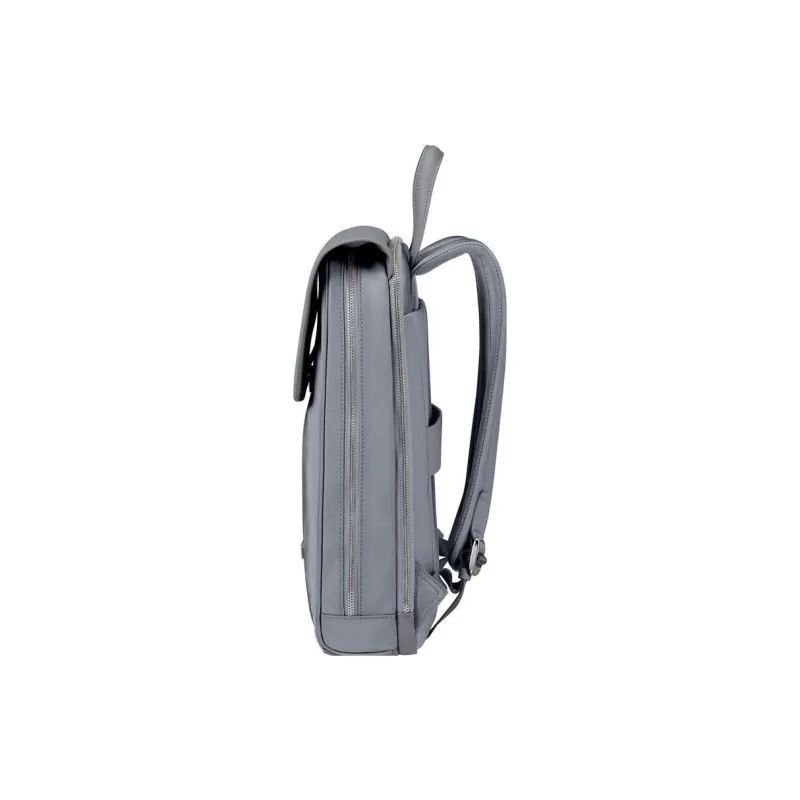 SAMSONITE Recyclable PET Material Laptop Backpack Women's Silver Gray-2
