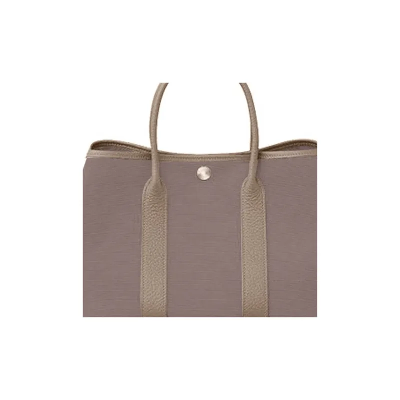 HERMES Garden Canvas With Leather Canvas Bag Handbags Women's Etoupe/Beige De Weimar Elephant Gray/Weimar Dog Beige-3