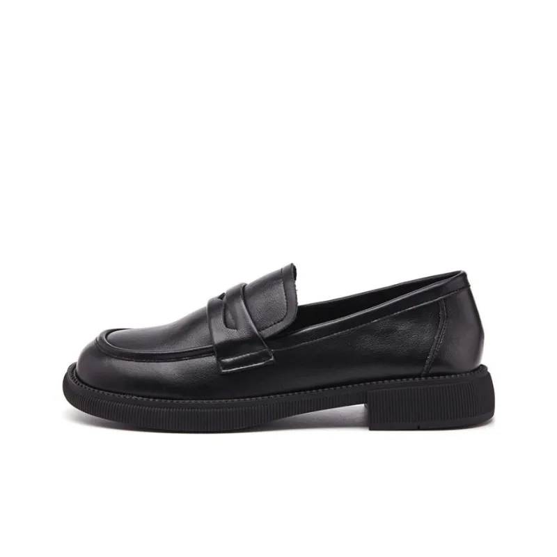 KEKAFU Loafers Women's Low Top Beige/Black-7