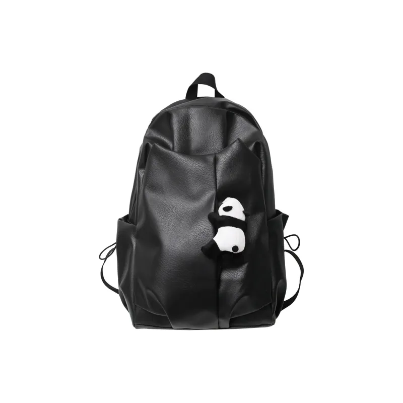 SURELAPTOP PU Backpack Portable Laptop Bag Backpack Unisex Black/White/Gray-0