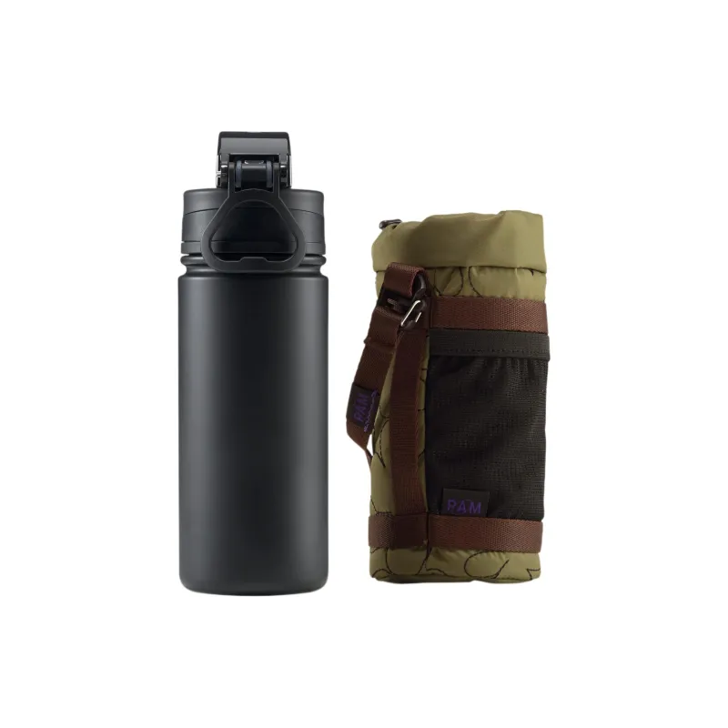 PUMA PERKS And MINI Collaboration Polyester Water Bottle Bag Set, Shoulder Bag Unisex Burnt Olive Prism Purple-1