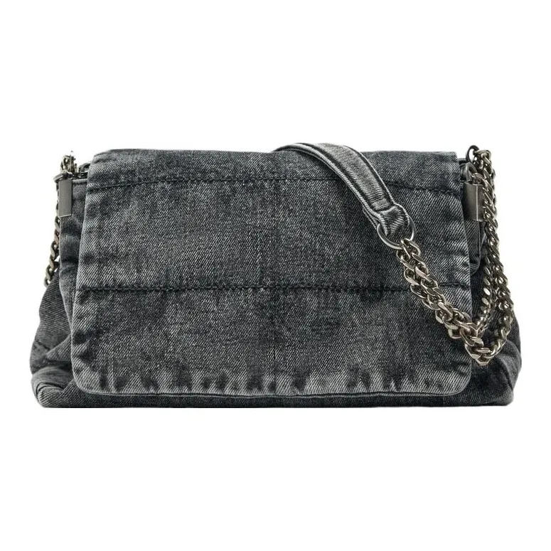 ZARA PU Crossbody Bag Shoulder Bag Regular Women's Blue Denim-0