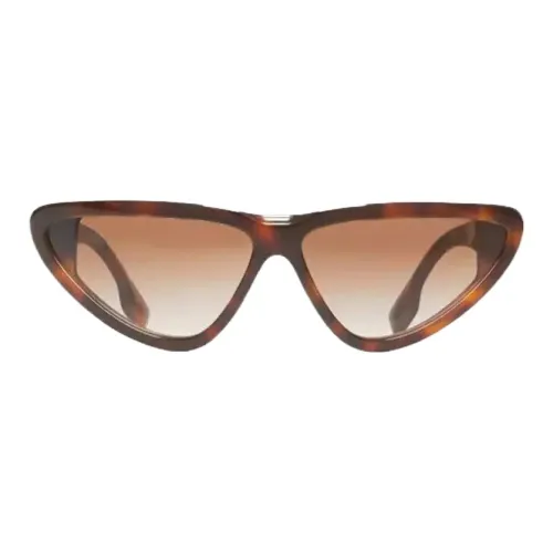 Burberry Acetate Irregular Shape Sunglasses Women's Brown