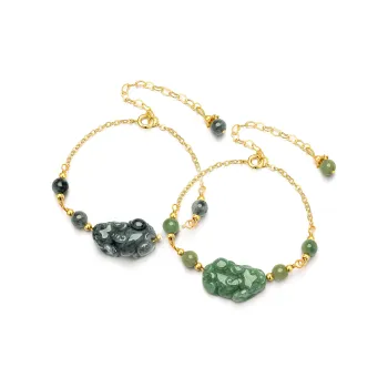 North Cain Bean Type Jadeite Bracelets Unisex