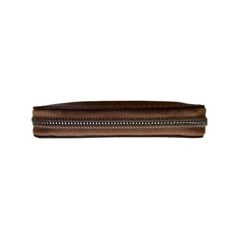 HERMES Silk'In Epsom Leather Wallet Women's Brown-2