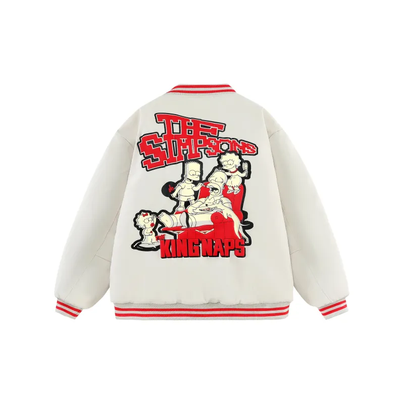 The Simpsons Puffer Jacket Coat Unisex Black-6
