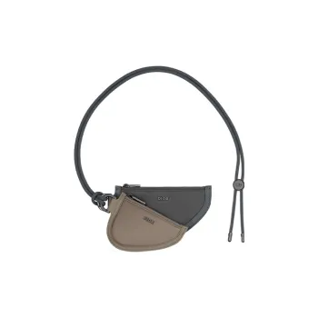 DIOR Saddle Nylon Saddle Bag Clutch Regular Men's Brown & Dark Gray