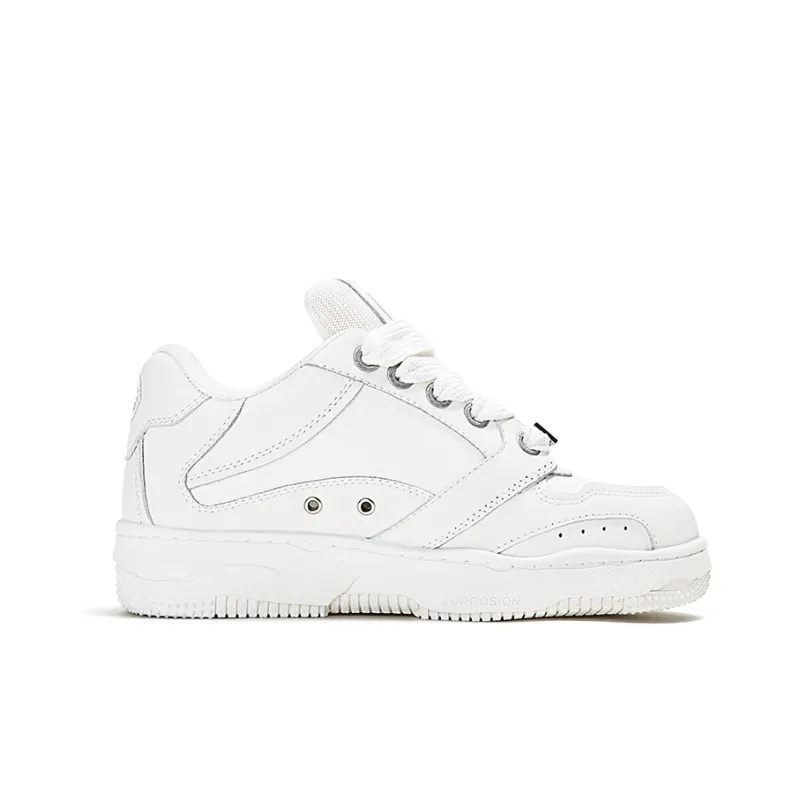 YJ YUAN-2.0 Collection Cushioning Wear-Resistant Low-Top Skateboard Shoes Unisex White-1